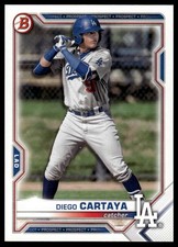 Diego Cartaya 2021 Bowman Draft #BD-155 Los Angeles Dodgers