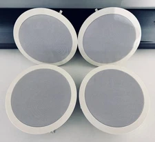 Lot of 4 In-Ceiling or In-Wall Mount Home Speakers In White