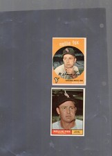 VINTAGE 1959 - 1961 TOPPS (2) DIFFERENT HOF NELLIE FOX Baseball Card Lot EX/EXMT