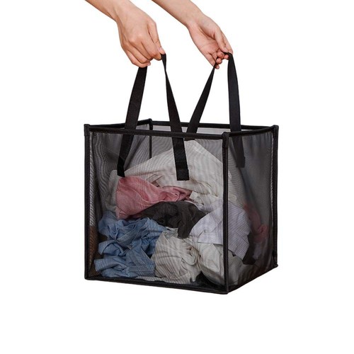 Laundry Bags Hamper Bag with Handles,Portable &Collapsible Dirty Clothes Mesh...