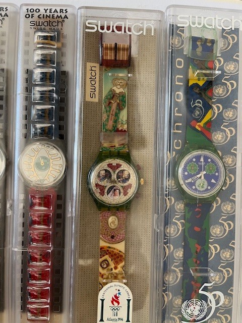 Swatch Vintage Lot 7 Watches NOS – 100 Years of Cinema + Atlanta