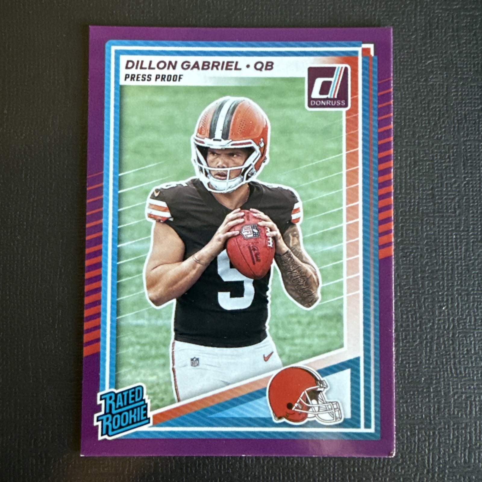 DILLON GABRIEL 2025 Panini Donruss 🏈 PURPLE PRESS PROOF Rated Rookie #316