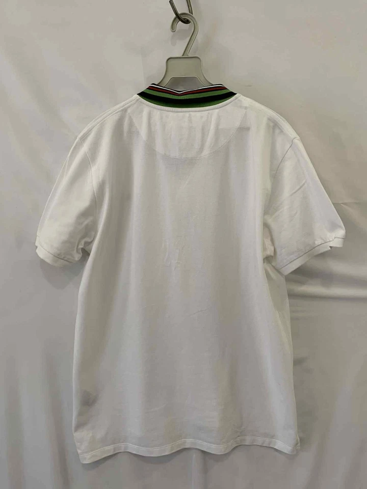 Vivienne Westwood Classic Polo Shirt White Green Collar Men’s Size L #88 - Image 2 of 4