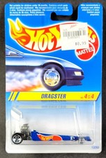 1995 Hot Wheels Race Team 4/4 #278 Metallic Dark Blue Dragster 5SP Rear Wheels