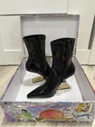 Jeffrey Campbell Compass Women’s Black/Gold Patent Ankle Boots Side Zip US 6 — photo 3