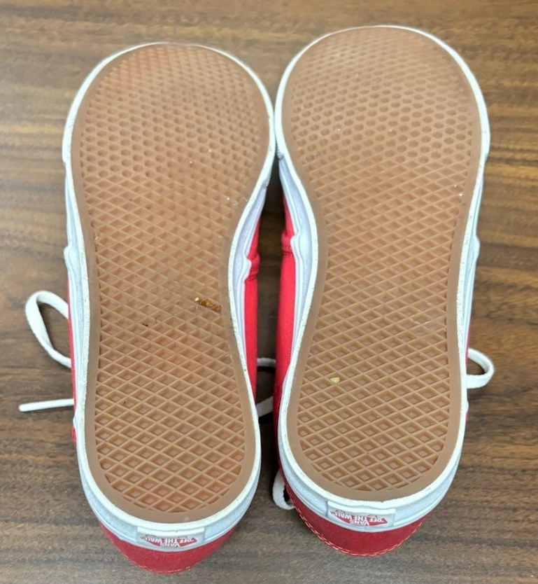 Vans Sneakers Womens 7.5 Bright Coral Pink Canvas Lace Up Skate Shoes TB4R - Image 3 of 4