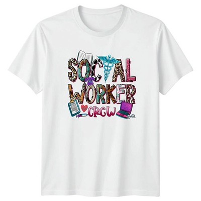 Sozialarbeiter Crew Damen T-Shirt Soziale Arbeit Beruf Geburtstag Geschenk für Sie