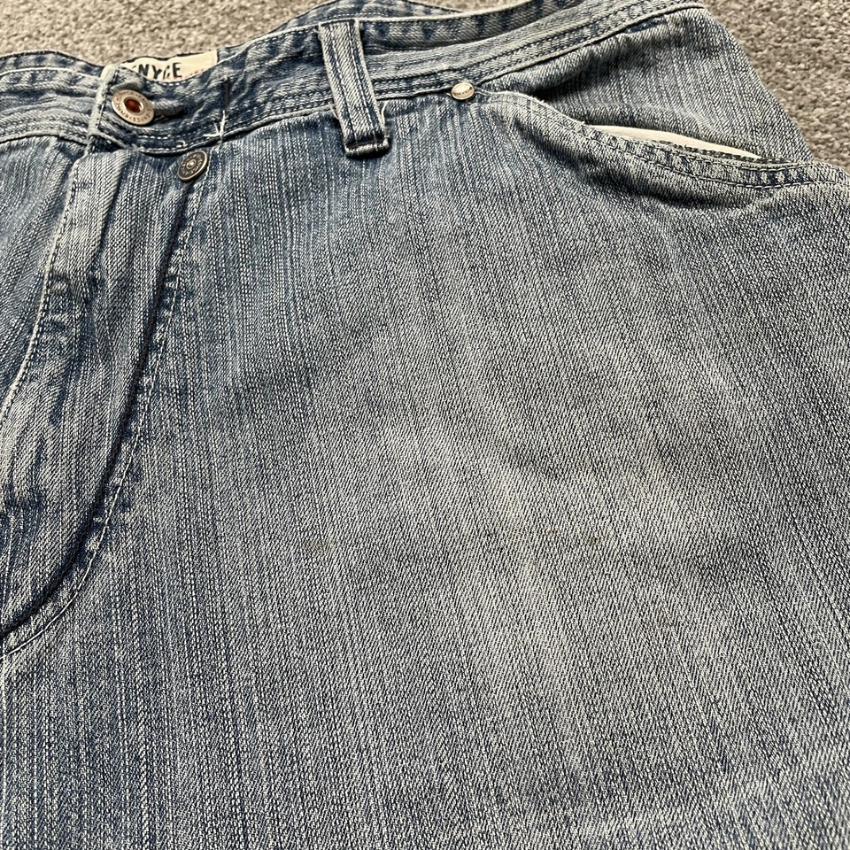 Pantalones Cortos Enyce Cargo Denim Para Hombres 38 Sueltos Y2K Hip Hop Patinador Jean Envejecido Foto 4 de 4