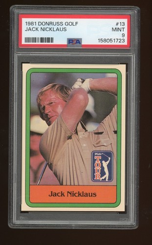 1981 Donruss Golf #13 Jack Nicklaus Rookie Card PSA 9 Masters