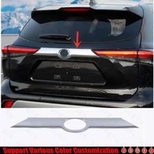 20-2024  For Toyota Highlander Chrome Silver Rear Trunk Tail Gate Door Lid Cover