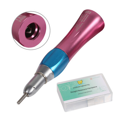 NSK Style Slow Low Speed Dental Straight Nosecone Handpiece Pink YBB-414B JX/M
