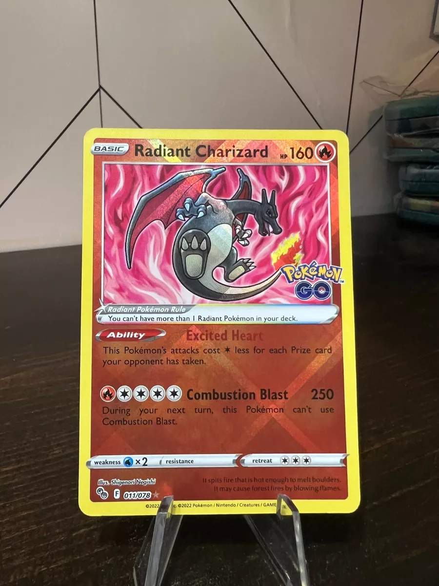  Radiant Charizard - 011/078 - Pokemon Go - Shiny Pokemon Card :  Toys & Games