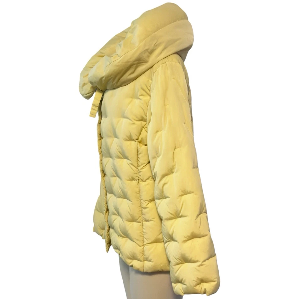 VTG 70s BB House Down Puffer Jacket Pale Butter Yellow Norma Dilegge Lightweight - Image 3 of 4