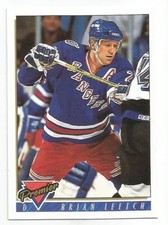 BRIAN LEETCH 1993-94 TOPPS CARD MINT CONDITION NO GLOSS ON FRONT