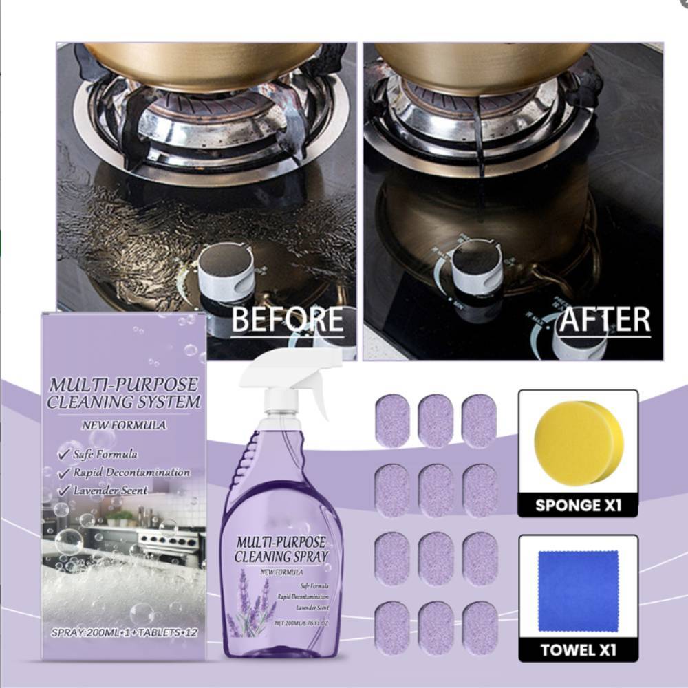 Stain Cleaning Spray Powerful Cleaning Oil Removal Spray For Kitchen Bathroom