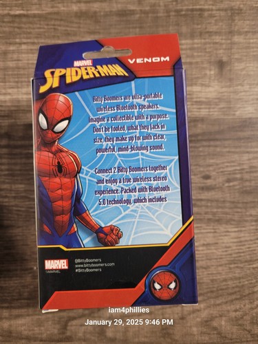 🔥 Brand NEW Bitty Boomer Bluetooth SPIDER-MAN, VENOM, IRON MAN, R2-D2, GROOT 🔥 - Picture 12 of 24