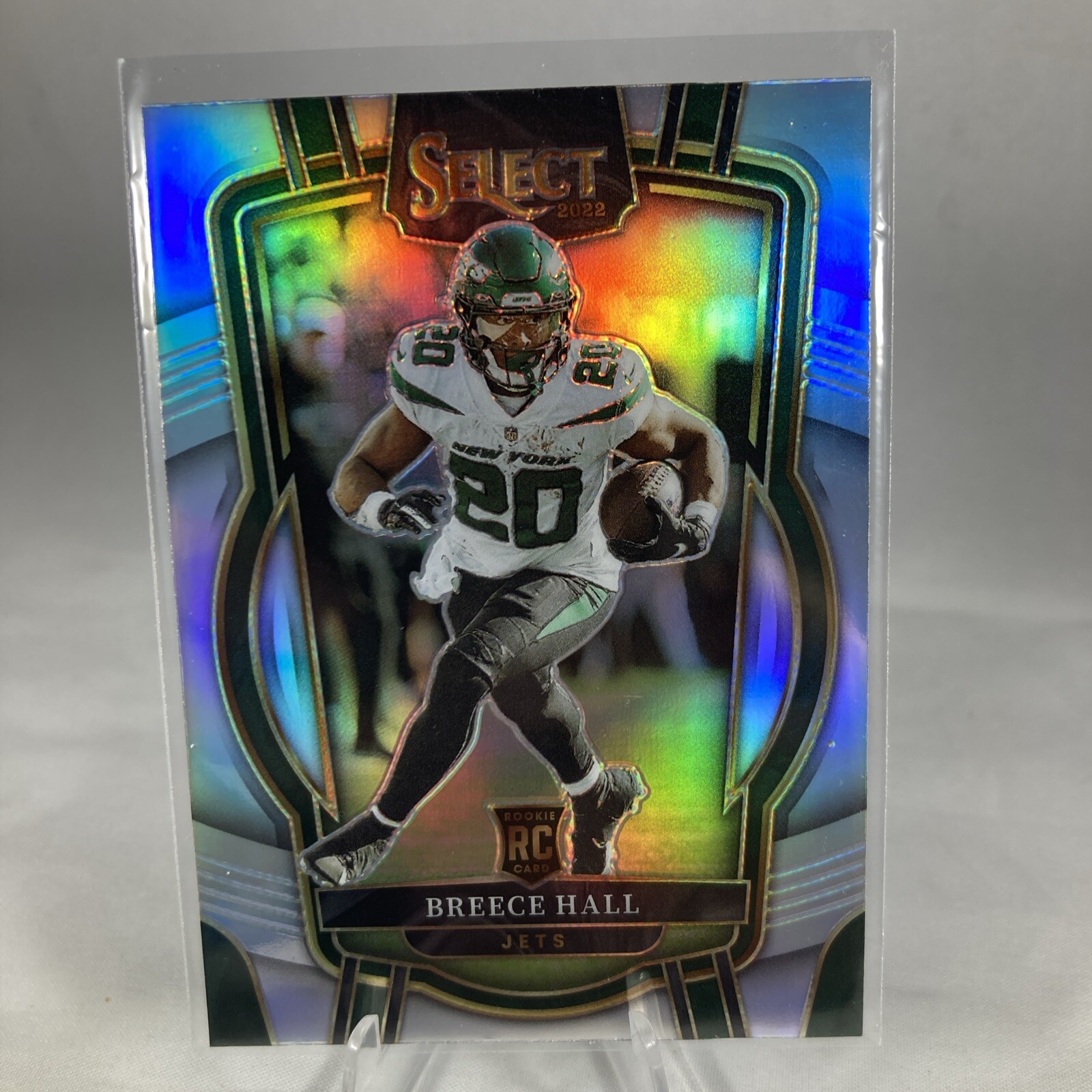 2022 Panini Select Breece Hall RC Club Level Rookie Silver Prizm #222 Jets SP