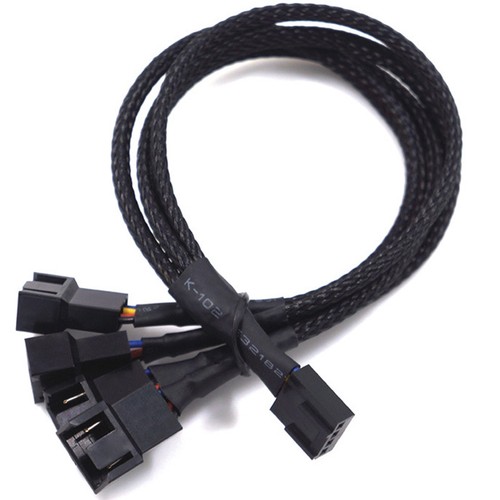 Copper 2/3/4 Way PWM 4Pin/3Pin Computer Connector Fan Power Extension CablEB.F, - Photo 6/8