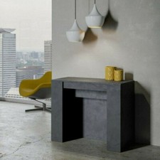 Tavolo consolle allungabile VENUS antracite spatolato allunghe interne