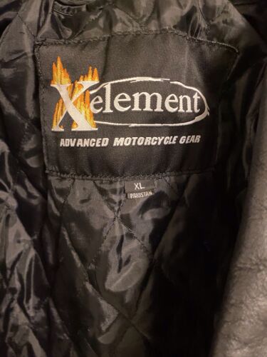 Xelement Womens Motorcycle Gear Leather Jacket Sz XL BLACK Zip Lined Braided NEW - Picture 11 of 16