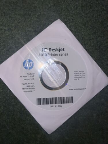 HP Deskjet 1010 Printer Series Driver CD Windows Disc SEALED