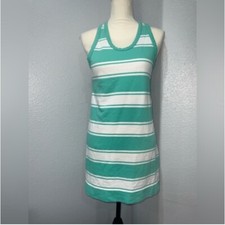 J. Crew Dress Womens XS Mint Green Stripe Tank 100% Cotton Pullover