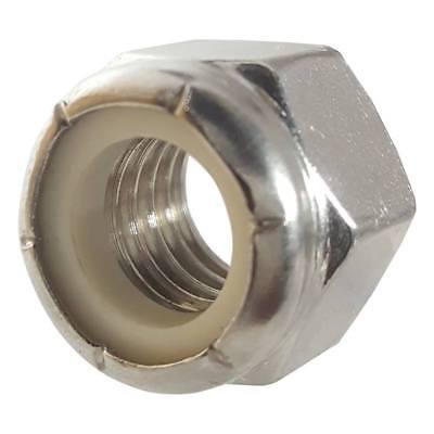 Qty 50 Stainless Steel Nylon Insert Lock Hex Nut UNF 5/16-24 Qty 50 Stainless Steel Nylon Insert Lock Hex Nut UNF 5/16-24