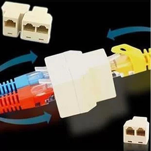 2X RJ45 Splitter 1to2 Way LAN Network Ethernet Adapter - Afbeelding 1 van 3