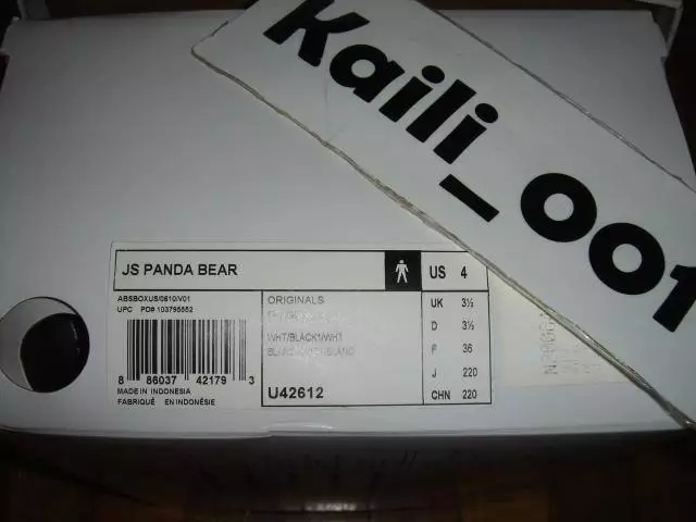 Adidas JS Panda Bear Size 4 Jeremy Scott Teddy Bear B