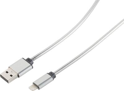 S-Conn 14-13001 1m USB A Lightning Silver Handykabel (14-13001)