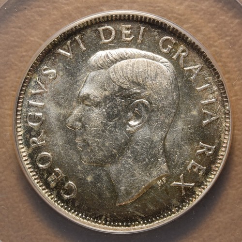 1952 Canada Silver 50 Cents ANACS MS63 - Picture 4 of 4