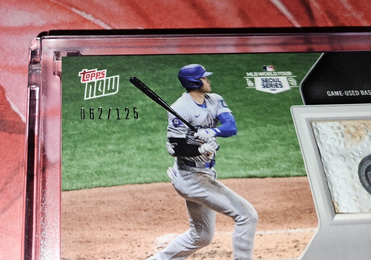 Shohei Ohtani 1st HIT DODGERS Game Used Base Relic 2024 Topps NOW
