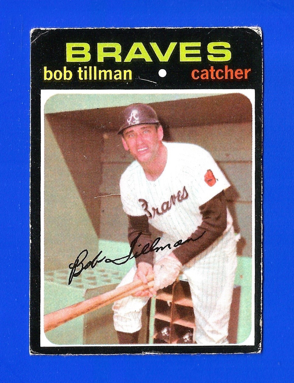 1971 OPC O-Pee-Chee SET BREAK #244 BOB TILLMAN ATLANTA BRAVES (SB1)