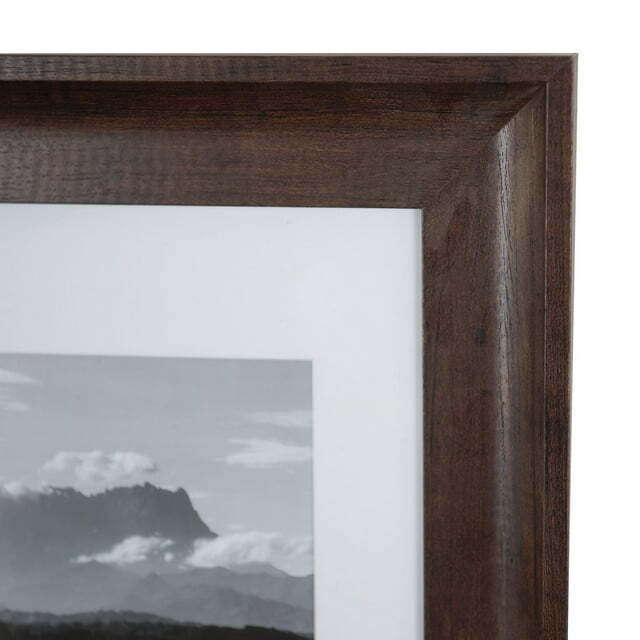 Brown 11x14 matted to 8x10 Scoop Gallery Wall Picture Frame, Wood