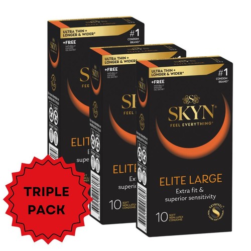 SKYN Elite Large Condoms 10pk Retail Non Latex Condoms - Free Shipping - Picture 5 of 9