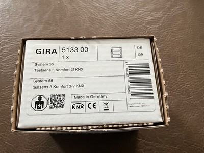 GIRA 513300 - KNX 3-fach Tastensensor 3, Komfort 3f System 55 - NEU & OVP