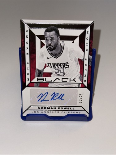 2023-24 PANINI BLACK SMOKE SHOW NORMAN POWELL 12/25 AUTO LA CLIPPERS No. SSS-NP - 第 1/8 張圖片