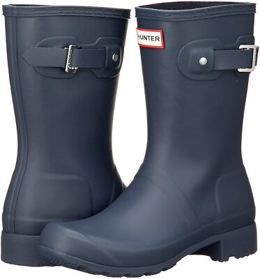 HUNTER ORIGINAL TOUR SHORT Rain Boots Navy Matte New | eBay