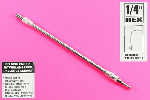 ★ ★ ★ BIT-VERLÄNGERUNG 90 GRAD WARE BIEGSAM 1/1/4" 30CM BITVERLÄNGERUNG - Bild 1 von 5