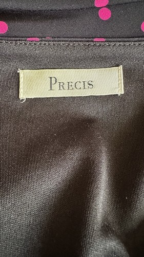 Precis schwarz mit rosa Tupfen Fit & Flare ärmelloses Kleid Gr. 12 - Bild 5 von 14