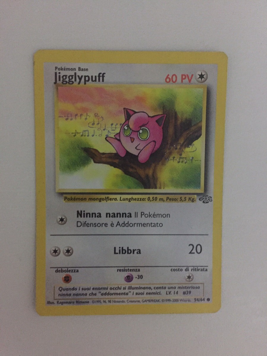jigglypuff pokemon card 1995 value Carta Pokémon JIGGLYPUFF NINTENDO 1995/96/98 Set Base