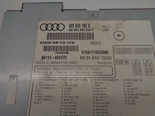 Original Audi R8 Navi Plus 423035192D Rnse - Picture 4 of 8