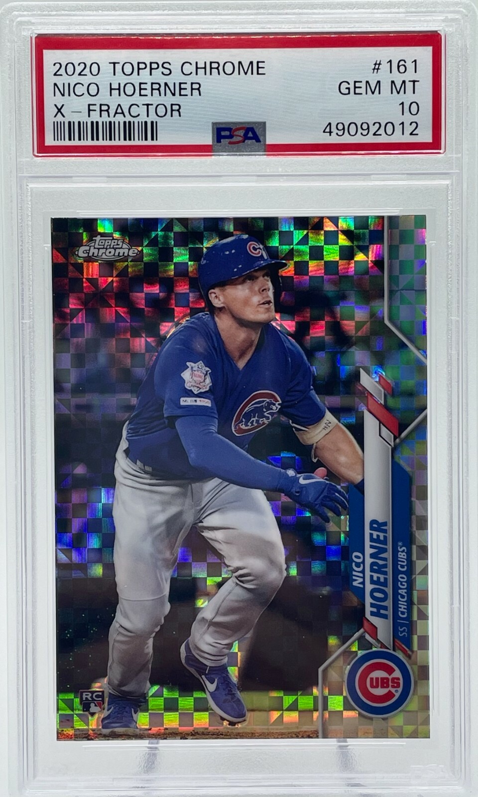 PSA 10 Nico Hoerner 2020 Topps Chrome Xfractor Rookie Card GEM MINT
