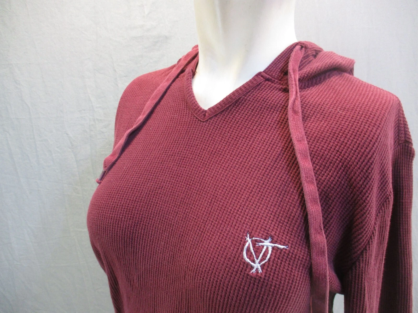 VETEMENTS Felpa sportiva Vans taglia S donna rossa manica lunga con cappuccio 7W 484