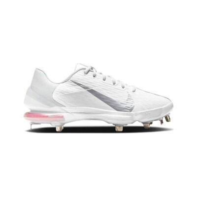 Nike Men\'s Force Zoom Trout 7 Pro Metal Baseball Cleats White CQ7224-104 Sz 7.5 Nike Trout 7 Pro Low Baseball Cleats White Silver Metal Mens  main image 3