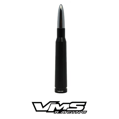 VMS RACING 50 CALIBER BULLET SCREW IN ANTENNA 5.5'' FOR TOYOTA BLACK CHROME