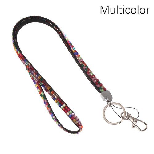Badges Card Holder Retractable Crystal Hanging Rope Necklace Lanyard Neck Strap - Photo 16 sur 16