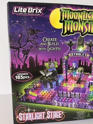 New Cra-Z Art Lite Brix Moonlight Monsters Starlet Stage Set