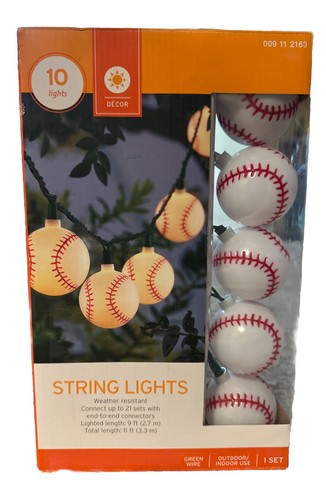 Luci da baseball decorazione patio uomo grotta interno esterno 9 piedi