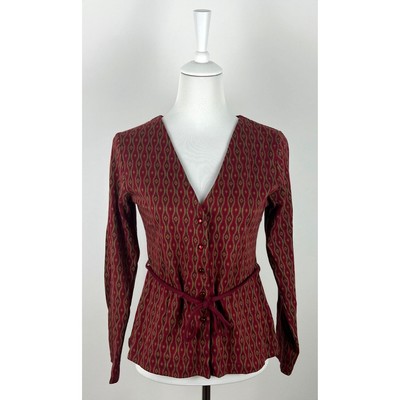 La Lamour Damen Weste Cardigan Jacke Gr. S 36 wunderschön wie neu rot grün 